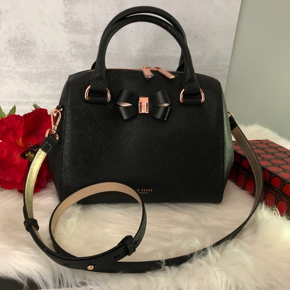 Ted Baker Handbags - Ted Baker Rojinir Leather Black Bowler Bag NWT